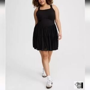 Torrid 0 Performance Core Mesh Ruffle 2fer Active Dress‎